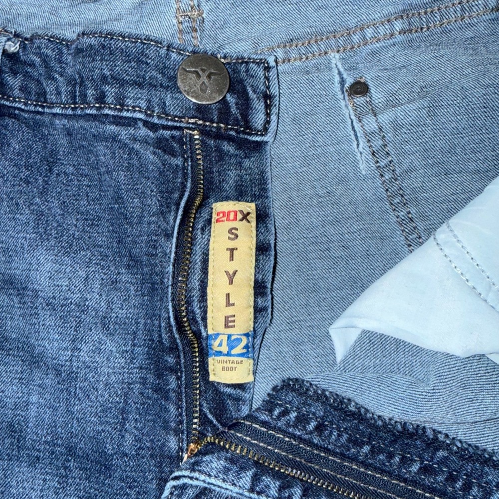 Wrangler 20X Style 42 Vintage Boot Blue Denim Jeans Mens 36x32 Medium Wash - Picture 8 of 13